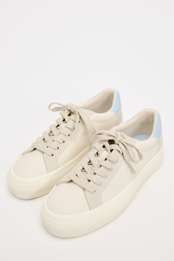 TOPUK DETAYLI KREM SPOR AYAKKABI